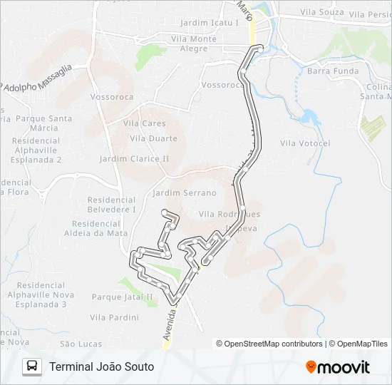 3105 SERRANO VIA VILA GALLI Bus Line Map