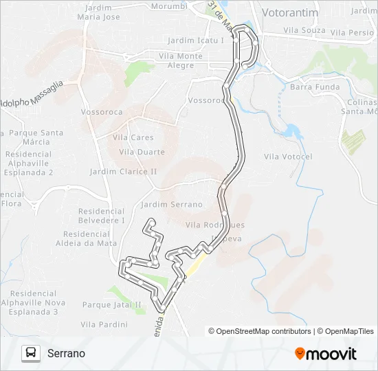 3105 SERRANO VIA VILA GALLI Bus Line Map
