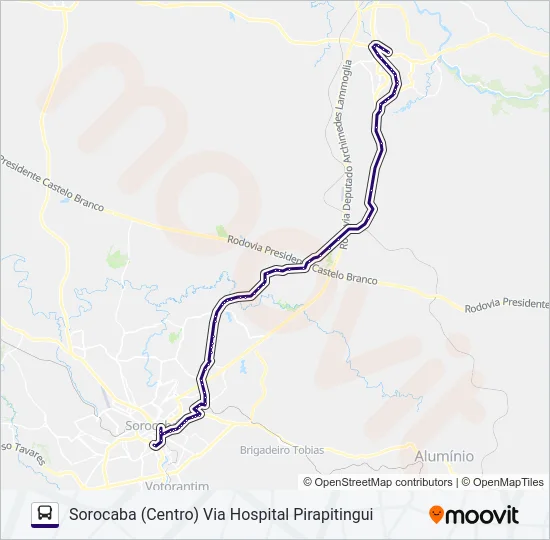 6209 ITU - SOROCABA  Line Map