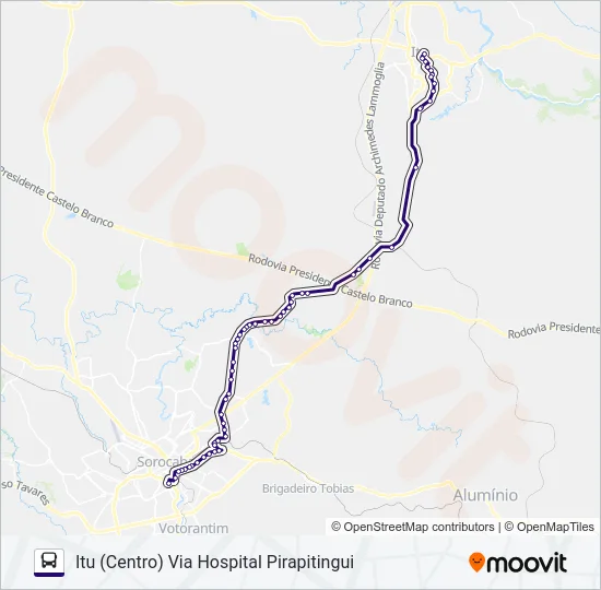 6209 ITU - SOROCABA  Line Map