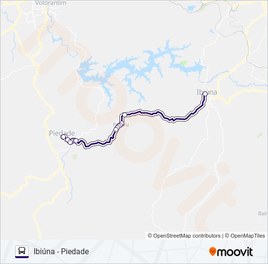 6223 IBIÚNA - PIEDADE bus Line Map