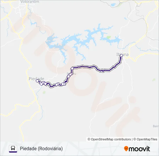 6223 IBIÚNA - PIEDADE  Line Map
