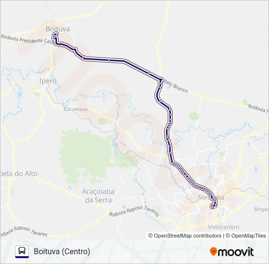6101 BOITUVA - SOROCABA  Line Map