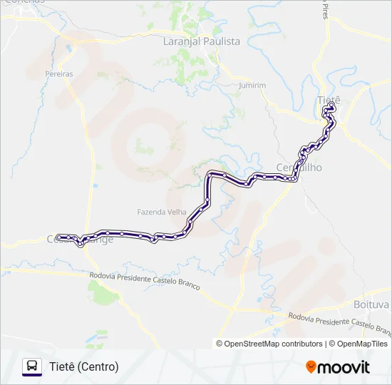 6109 CESÁRIO LANGE - TIETÊ  Line Map