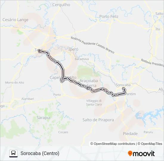 6108 TATUÍ - SOROCABA [SELETIVO]  Line Map