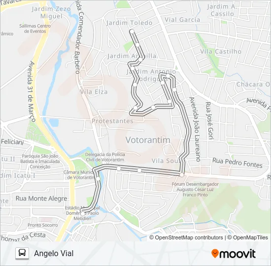 3122 ANGELO VIAL VIA JARDIM ARCHILLA Bus Line Map