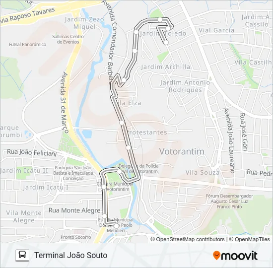 3122 ANGELO VIAL VIA JARDIM ARCHILLA Bus Line Map