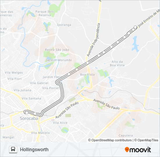 29 HOLLINGSWORTH bus Line Map