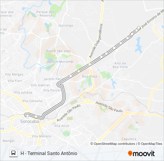 Mapa da linha 29 HOLLINGSWORTH de ônibus