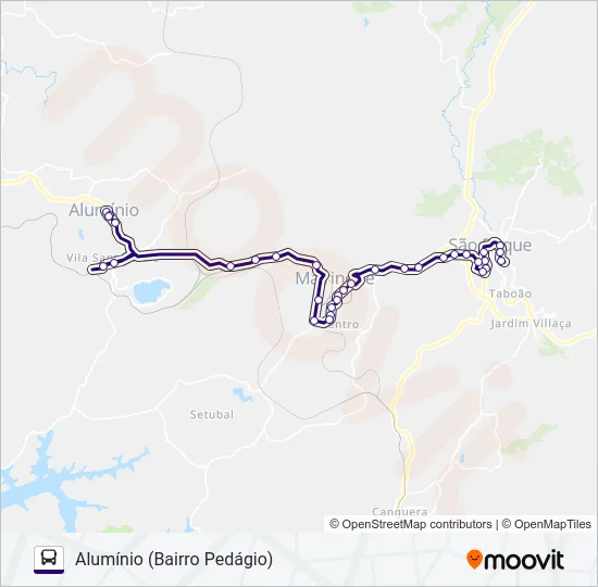 6219 ALUMÍNIO - SÃO ROQUE  Line Map