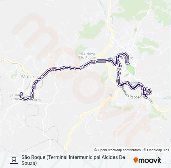 6215 MAIRINQUE - SÃO ROQUE  Line Map
