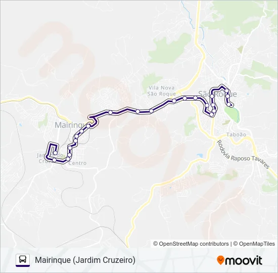 6215 MAIRINQUE - SÃO ROQUE  Line Map
