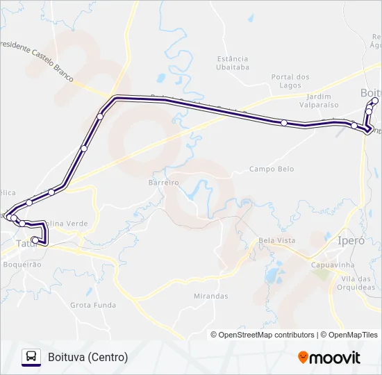 6213 BOITUVA - TATUÍ  Line Map