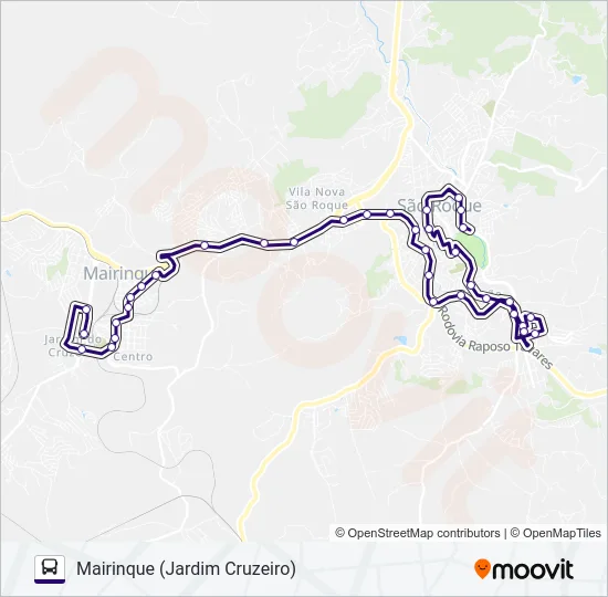 6214 MAIRINQUE - SÃO ROQUE  Line Map
