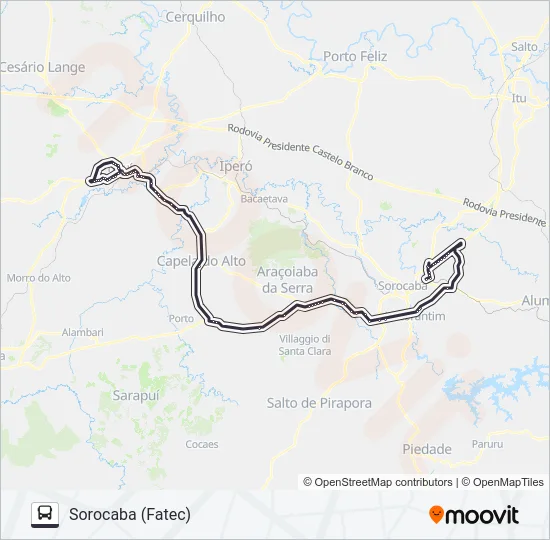 6108EX2 TATUÍ - SOROCABA [SELETIVO]  Line Map