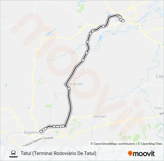 6115 ITAPETININGA - TATUÍ [SELETIVO]  Line Map