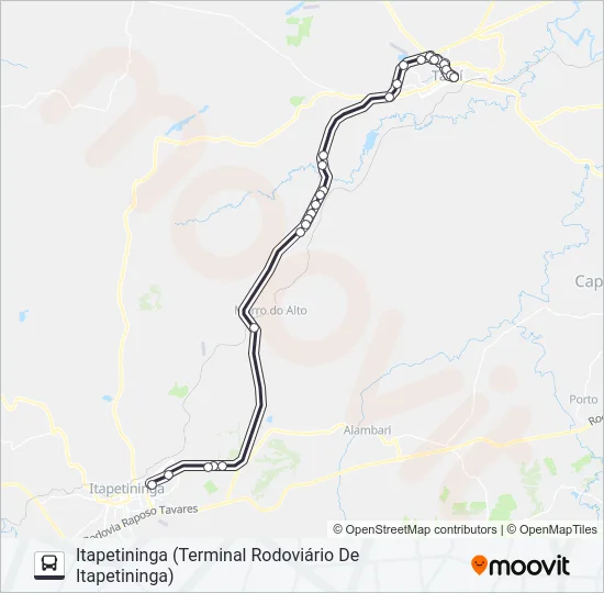 6115 ITAPETININGA - TATUÍ [SELETIVO]  Line Map