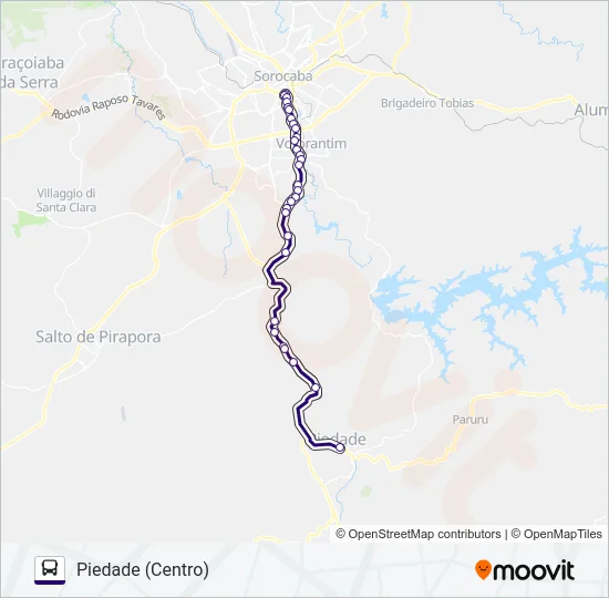 6338 PIEDADE - SOROCABA  Line Map