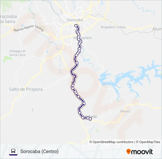 6338 PIEDADE - SOROCABA  Line Map
