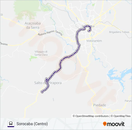 6316 SALTO DE PIRAPORA - SOROCABA  Line Map