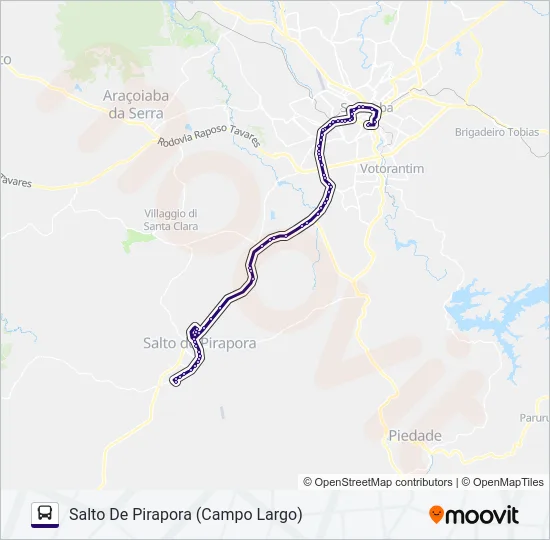 6316 SALTO DE PIRAPORA - SOROCABA  Line Map