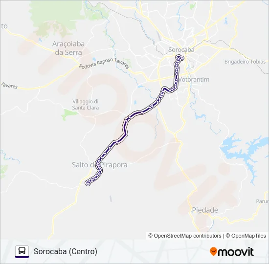 6317 SALTO DE PIRAPORA - SOROCABA  Line Map