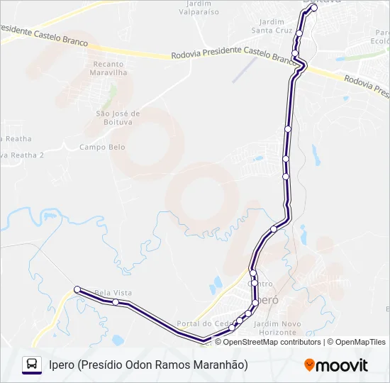 6328 IPERÓ - BOITUVA  Line Map