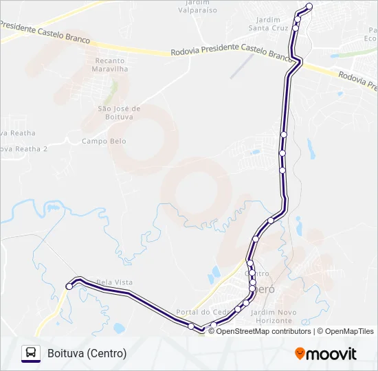 6328 IPERÓ - BOITUVA  Line Map
