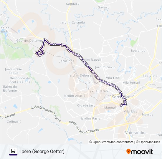 6330 IPERÓ - SOROCABA  Line Map