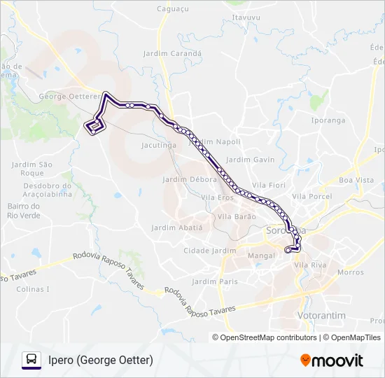 6330 IPERÓ - SOROCABA  Line Map