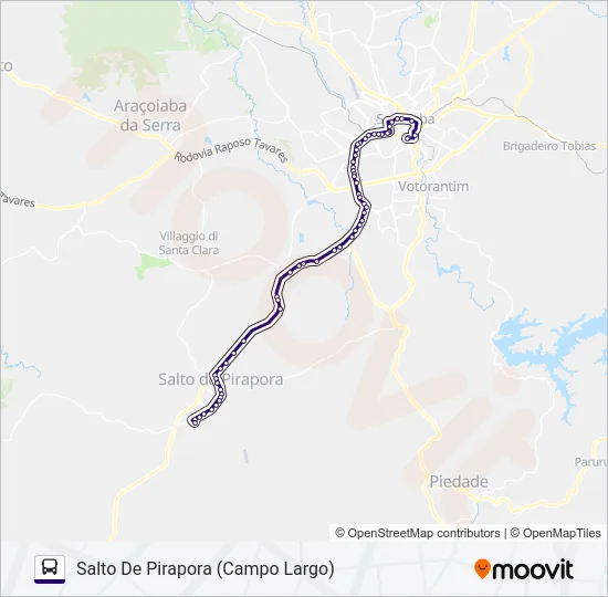 6315 SALTO DE PIRAPORA - SOROCABA  Line Map
