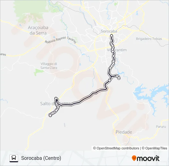 6314 SALTO DE PIRAPORA - SOROCABA [SELETIVO]  Line Map