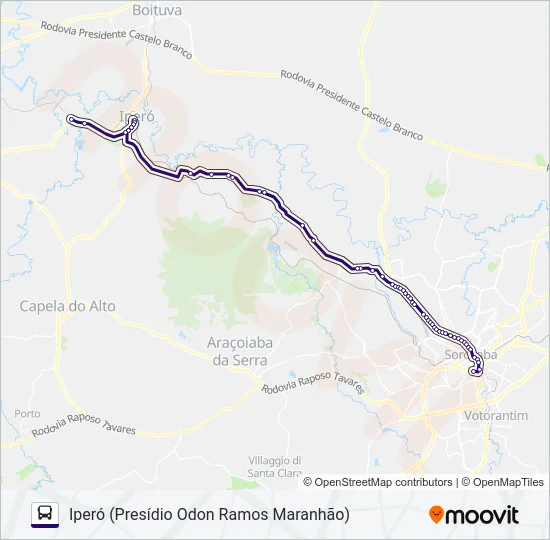 6326 IPERÓ - SOROCABA  Line Map