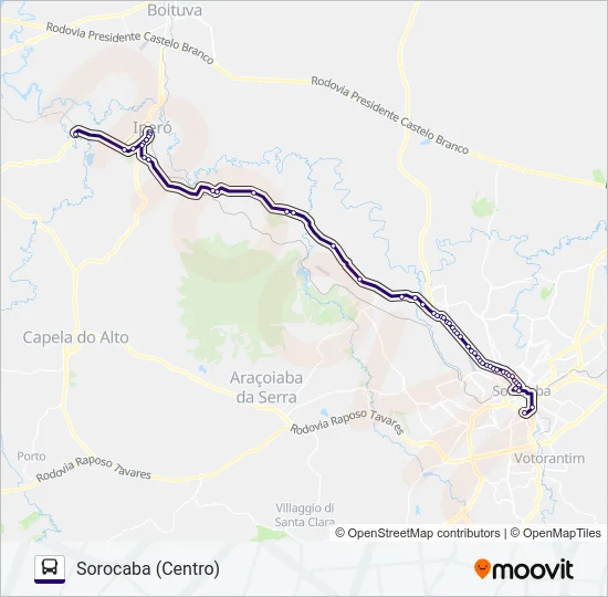 6326 IPERÓ - SOROCABA  Line Map
