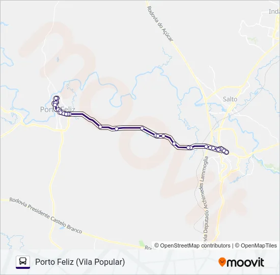 6222BI2 PORTO FELIZ - ITU  Line Map