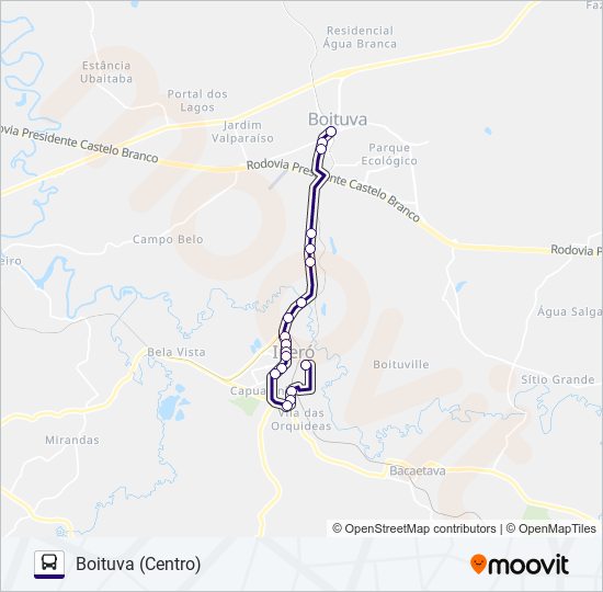 6327 IPERÓ - BOITUVA bus Line Map