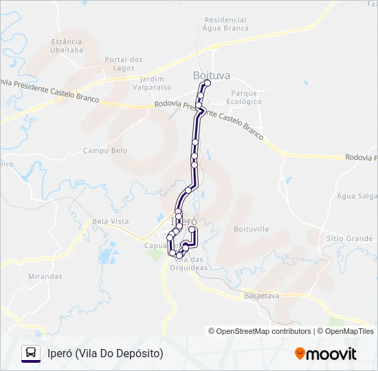 6327 IPERÓ - BOITUVA  Line Map