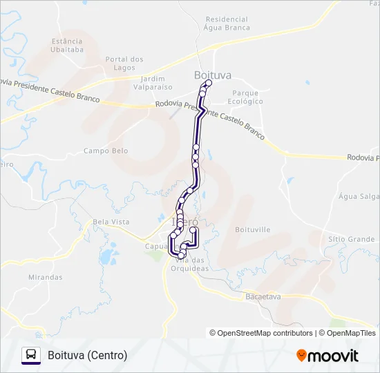 6327 IPERÓ - BOITUVA  Line Map