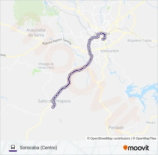 6315VP1 SALTO DE PIRAPORA - SOROCABA  Line Map