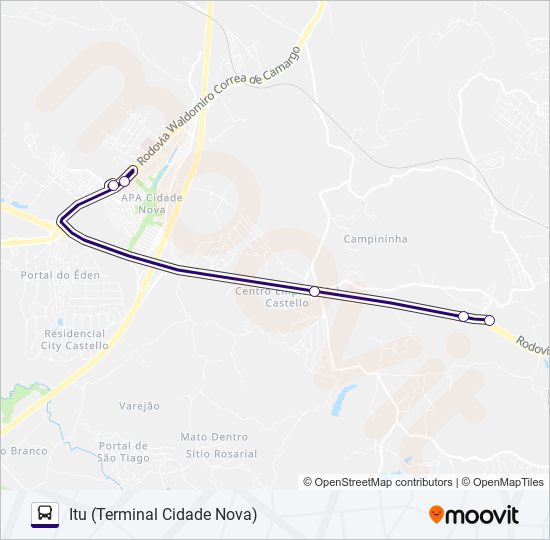 Mapa de 6225 ITU de autobús