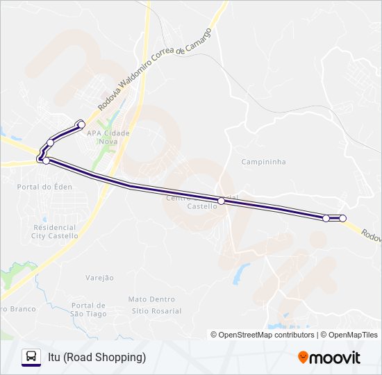 Mapa de 6225 ITU de autobús