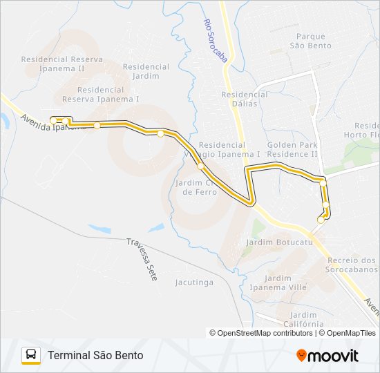 Mapa da linha A26 BOM JESUS de ônibus