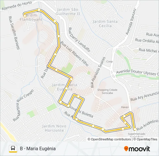 A59 MARIA EUGÊNIA Bus Line Map