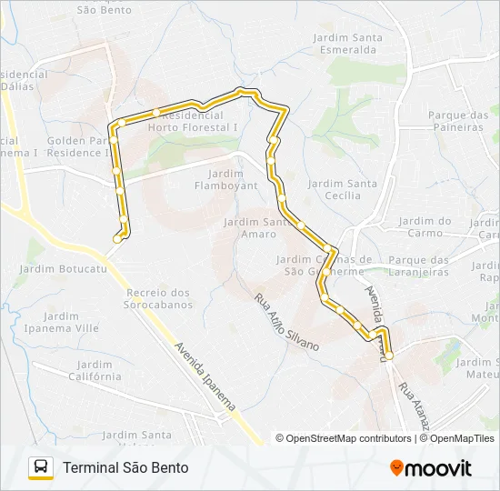 A76 SÃO GUILHERME Bus Line Map