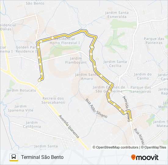 Mapa de A76 SÃO GUILHERME de autobús