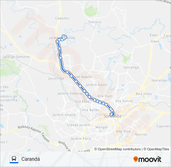 E180 CARANDÁ Bus Line Map