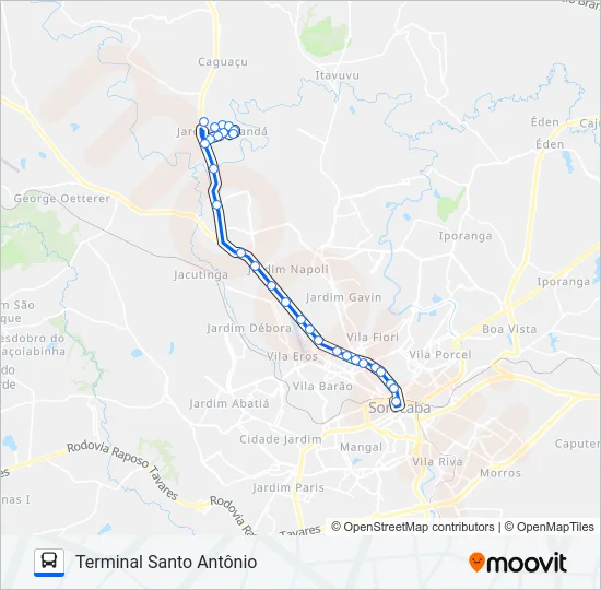 E180 CARANDÁ Bus Line Map