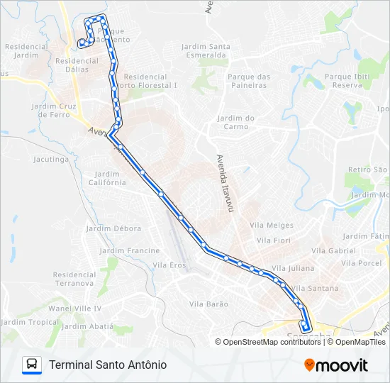 E160 SÃO BENTO Bus Line Map