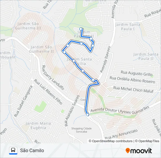 E130 SÃO CAMILO Bus Line Map