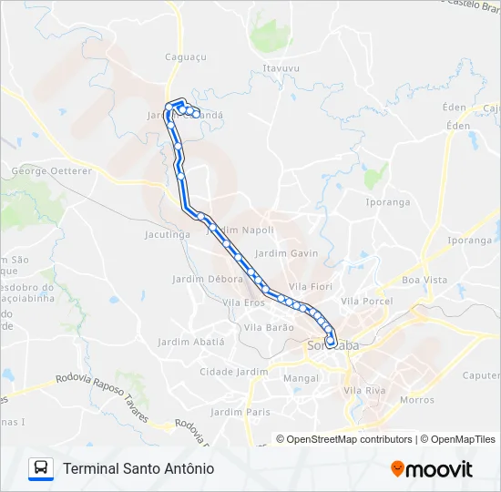 E181 ALTOS DO IPANEMA Bus Line Map